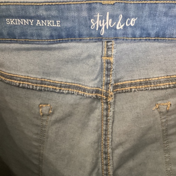 Style & Co. Jeans Women's Size 16 Prism Wash Skinny Ankle Jeans BOHO Coastal - Picture 10 of 15